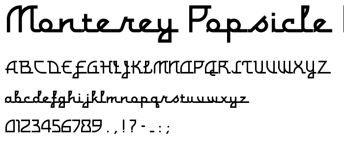 Monterey Popsicle NF font